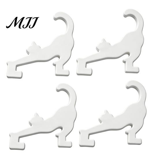 Space Saving Wall Hooks 4PCS Cat Shaped Hangers for Pegboard, Organizer Decorative Storage Easy Install Pegboard Hooks, Stable PLA Structure