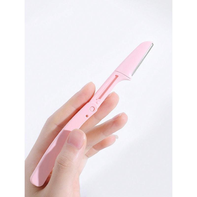 1pc Eyebrow Trimmer Set Stainless Steel Curved Eyebrow Razor Eyebrow Scissors With Comb, Beauty Tool For Beginners Suitable