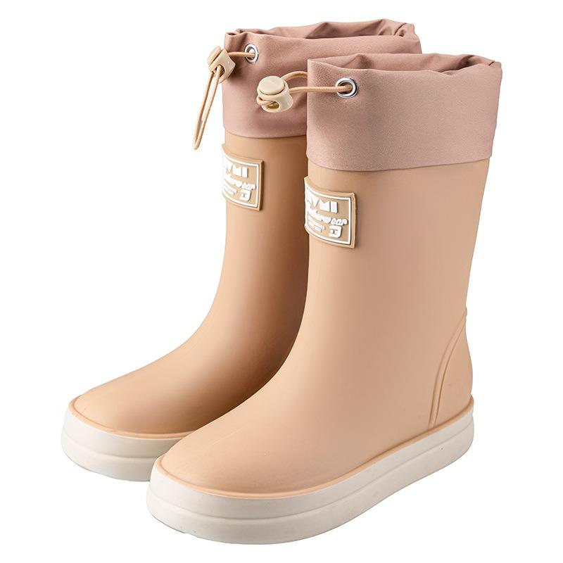 New Children's Outdoor Bundle Waterproof Shoes Fashionable Boys and Girls Rain Boots Children's High Soft-soled Rubber Rain Shoes