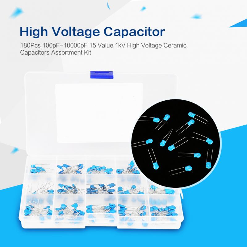 180Pcs 100pF-10000pF 15 High Voltage Capacitor Value 1kV High Voltage Ceramic Capacitors Assortment Kit Capacitor Kit Ceramic Capacitor 180Pcs 100pF-10000pF 15 High Voltage Capacitor Value 1kV High Voltage Ceramic Capacitors Assortment Kit Capacitor Kit Ceramic Capacitor