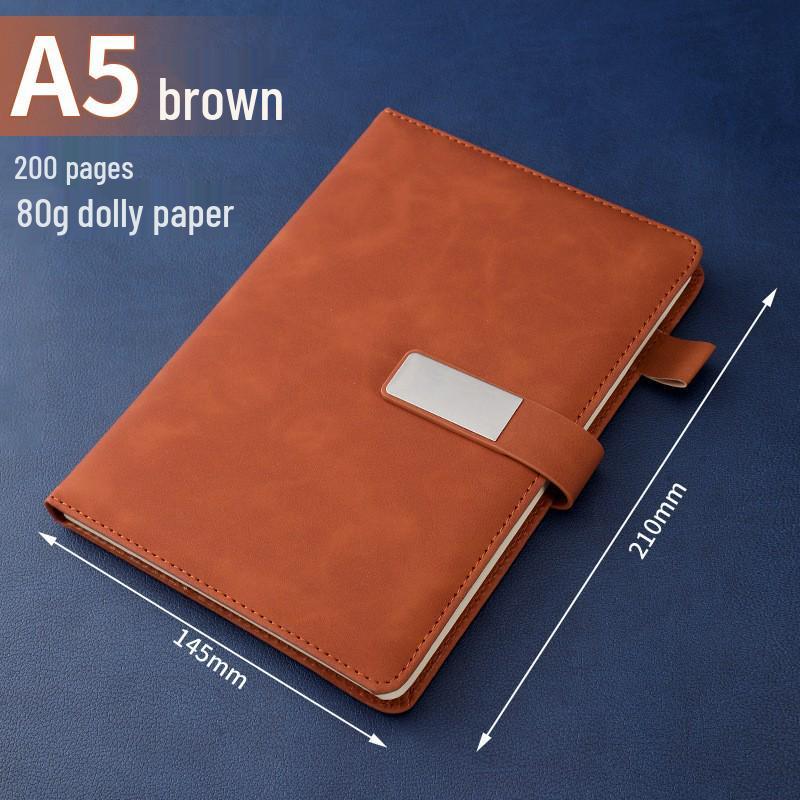 Custom Logo A5 Notebook with Buckle - Learning Planner, Office Business Stationery, Record Book, Gift Box