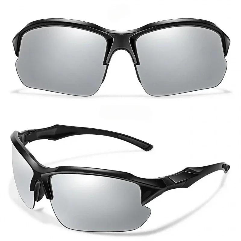 

Trendy Bicycle Riding Windproof Goggles Sports Half Frame Polarized Outdoor Sunglasses For Men Uv Resistant Driving Sunglasses As picture
