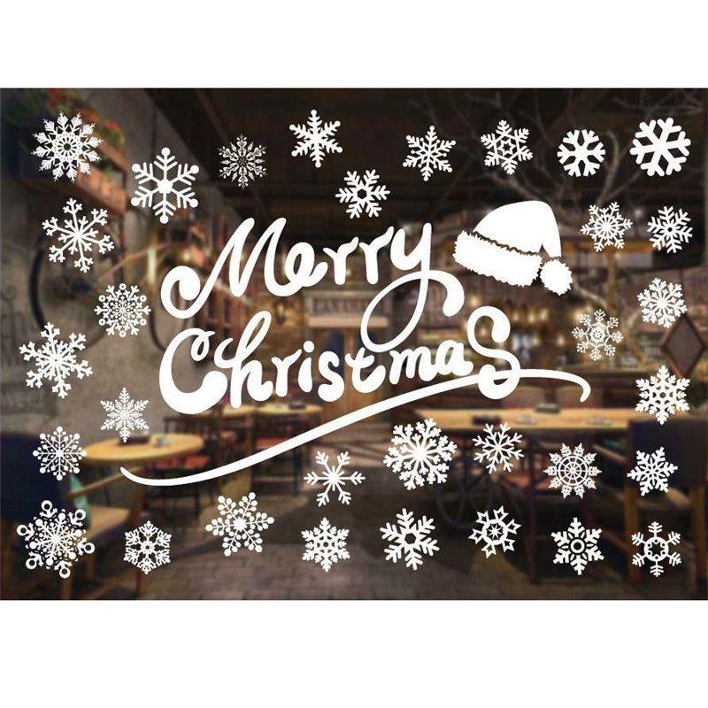 Christmas Wall Merry Stickers Window Glass Decals Home Room Xmas New Year Decor