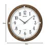Seiko Clock GP212B Natural Satellite Radio-Controlled Analog Wall Clock, Space Link, Brown with Wood Grain Pattern
