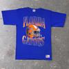 1990s Florida Gators Football Helmet Universal Athletics Graphic Tee Blue | XL