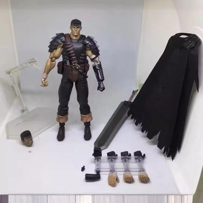 Durable New Figma 359 Guts Berserk Black Swordsman Repaint Edition Action Figure 17cm Collectible Anime Model Doll For Berserk Anime Fan