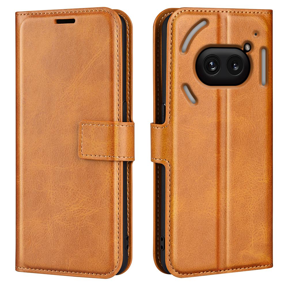 For Nothing Phone (2a) Plus/Phone (2a) Case PU Leather+TPU Phone Shell Calf Texture Wallet Stand Cover