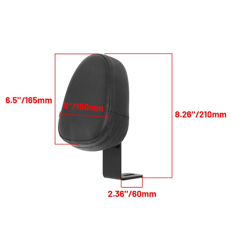 Motorcycle Front Rider Driver Backrest Black Sissy Bar PU Leather Cushion Seat Pad For Honda Rebel CMX300 CMX500 2017 2018-2026