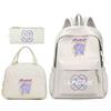 Anime Cartoon Peripheral Three-Piece Set, School Bag, Primary And Secondary School Student Backpack, College Meal Bag, Casual Pencil Bag