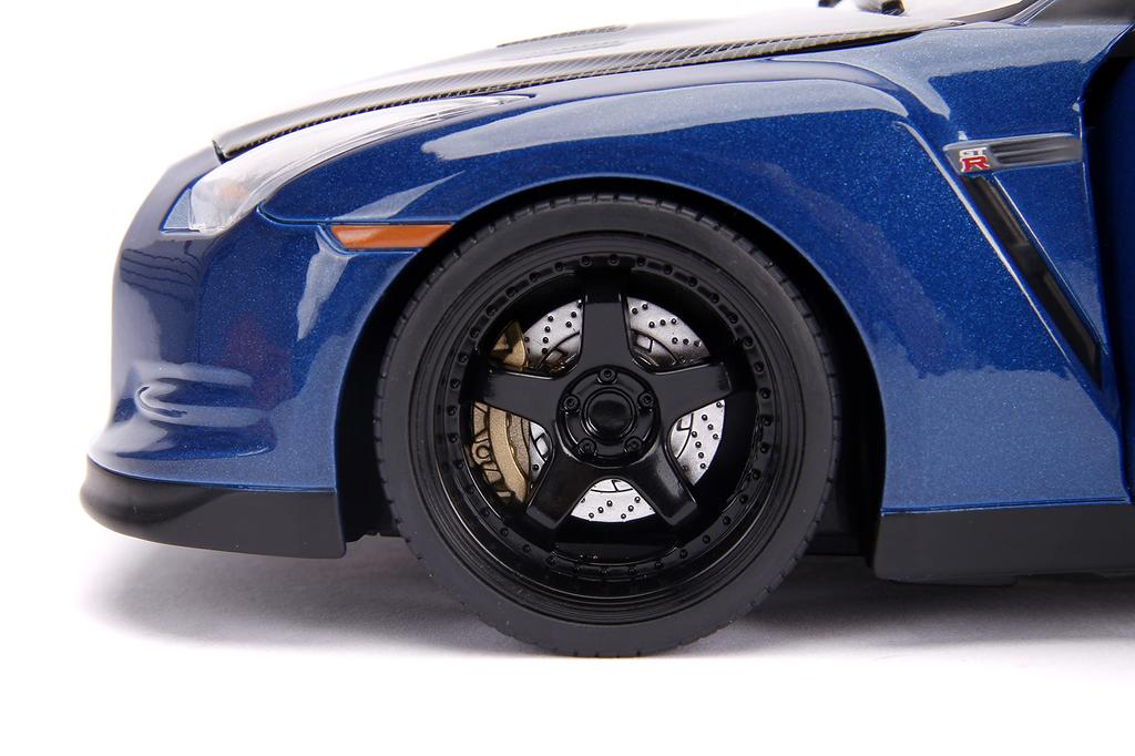 JADATOYS Fast Furious Diecast Car Nissan BRIAN 118 i Brian's GT-R (R35) z ŚWIATŁEM i