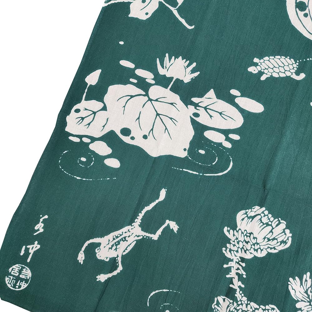 Geisodo Tenugui by Genpo (Tenugui) Jakuchu, Yaoka, Green, T-10