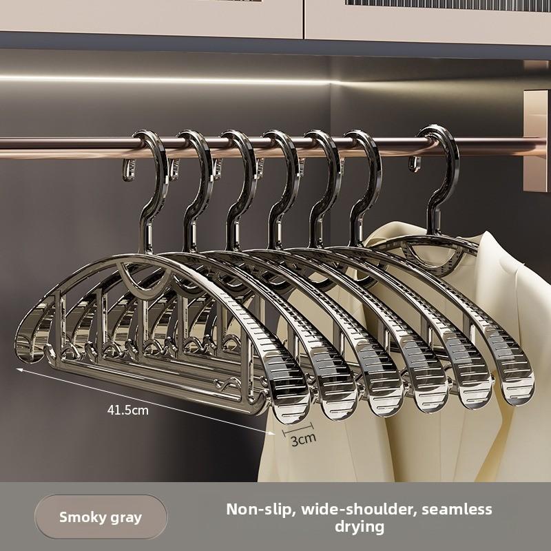 Transparent, Traceless, Stackable Clothes Drying Rack, Anti-shoulder Corner Plastic Clothes Hanger, Wide-shoulder Anti-slip Clothes Support
