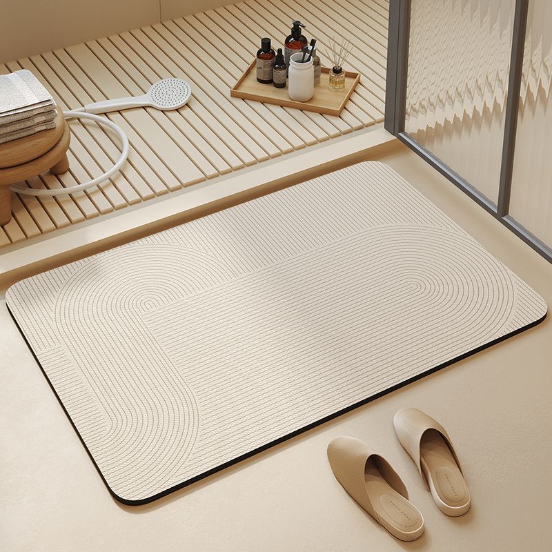 Cream Wind Diatom Mud Floor Mat Bathroom Water-Absorbing Quick-Drying Floor Mat Household Bathroom Door Non-Slip Easy To Take Care Of Floor Mat