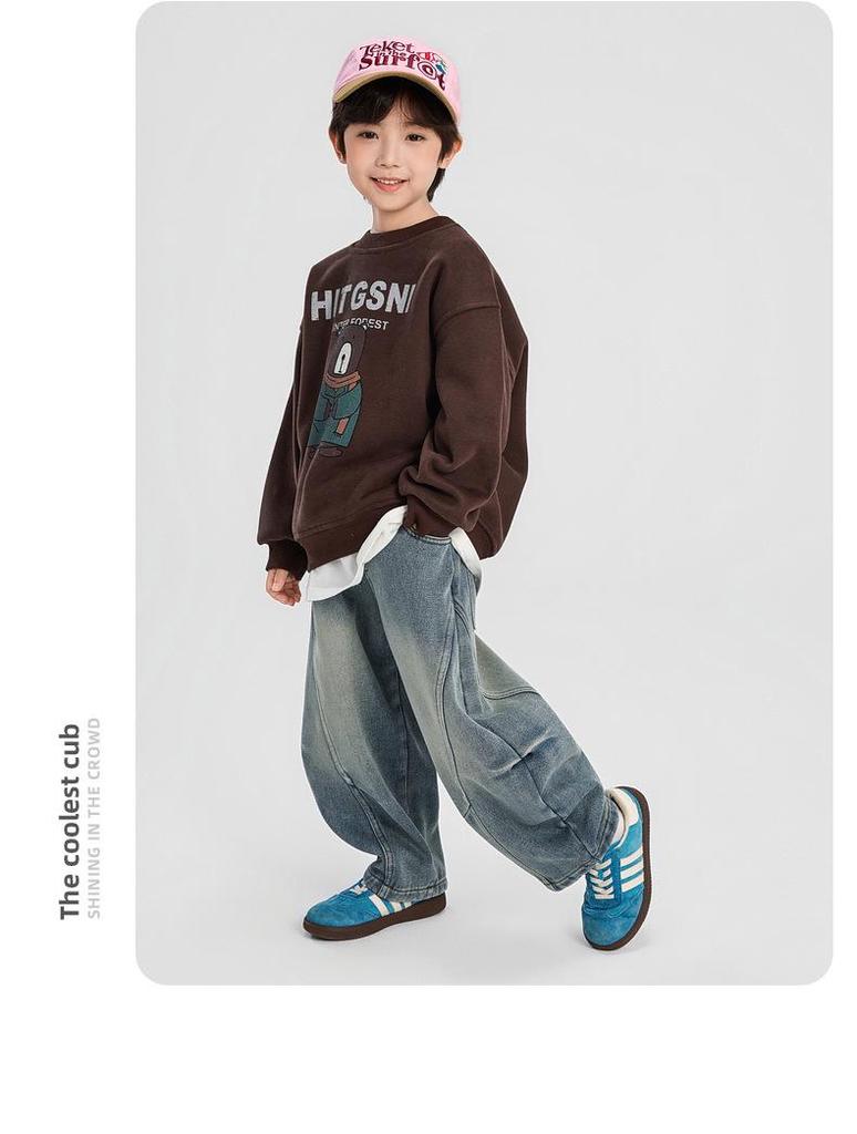 Boys' Fleece-Lined Jeans: Winter 2025 Style for Kids - Thick, Warm, and Stylish Long Pants