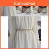 Fashionable White Pearl Waist Chain Decorative Dress Sweater For Women