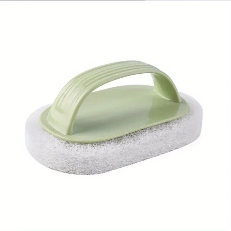 

Multi-purpose Bathroom Bathtub Washbasin Cleaning Brush Toilet Kitchen Glass Wall Cleaner Sponges Brushes Cleaning Tool зелёный