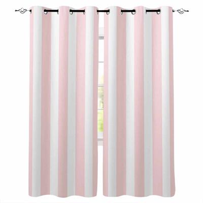 Rideaux occultants rayés roses pour salon chambre à coucher rideaux imprimés pour traitement de fenêtre décoration intérieure