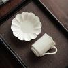 BRBamboo Patterned Ceramic Coffee Cups Saucers Home Dining Table Handmade Ceramic Coffee Cup Afternoon Tea Teacup Coffees Mug GiftEY