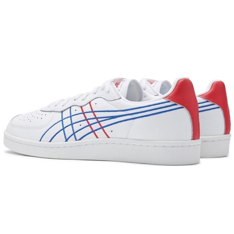 ONITSUKA TIGER Gsm Sd Bequeme Tägliche Rutschfeste Langlebige Low Top Skate Schuhe Unisex Sneaker Weiß Blau Rot 1183A653-101