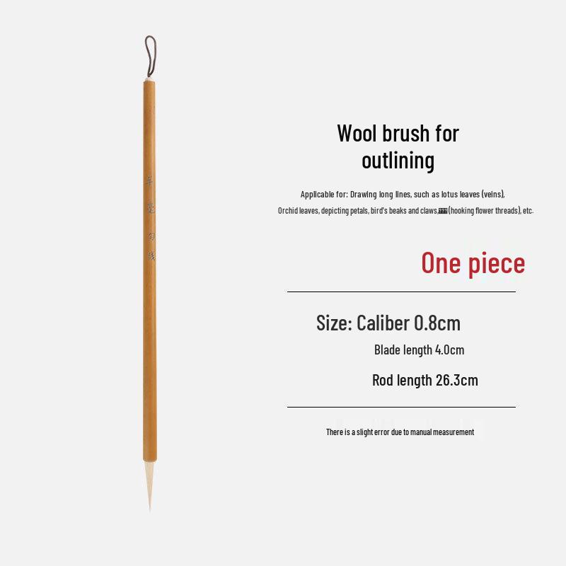 Shinjintai Brush Set: Wolf and Red Hair Brushes for Flower & Bird Freehand, Watercolor, Chinese Painting, Line Drawing, & Small Regular Script.
