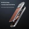 Luxury Leather Metal Phone Case For iPhone 16 15 14 13 Pro Max Shell For Magsafe Magnetic Wireless Charging Aluminum Alloy Phone Cover