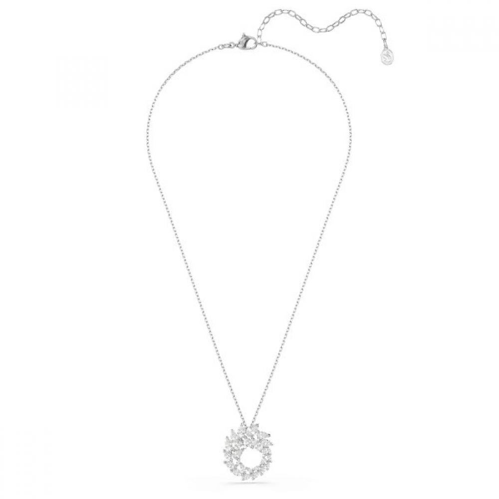 Swarovski Rhodium Circle Pendant Necklace 5759837