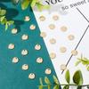 100Pcs 304 Stainless Steel Charms Stamping Blank Tag Flat Round Golden 8x1mm Hole: 1.4mm