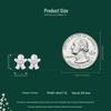 Yinziyun Gingerbread Man and Pink Heart Zircon S925 Sterling Silver Stud Earrings for Women