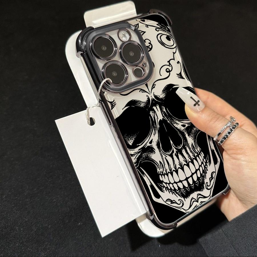 Skull Cool Black Phone Cover Funda Case for Apple iPhone 17 Pro Max 14 11 16 17 XS XR 13 12 Plus 15 Air