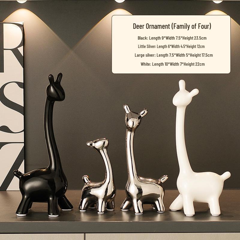 Dekoracja Jelenia Biała Porcelana Dekoracja Domu do Salonu lub Gabloty na Wino