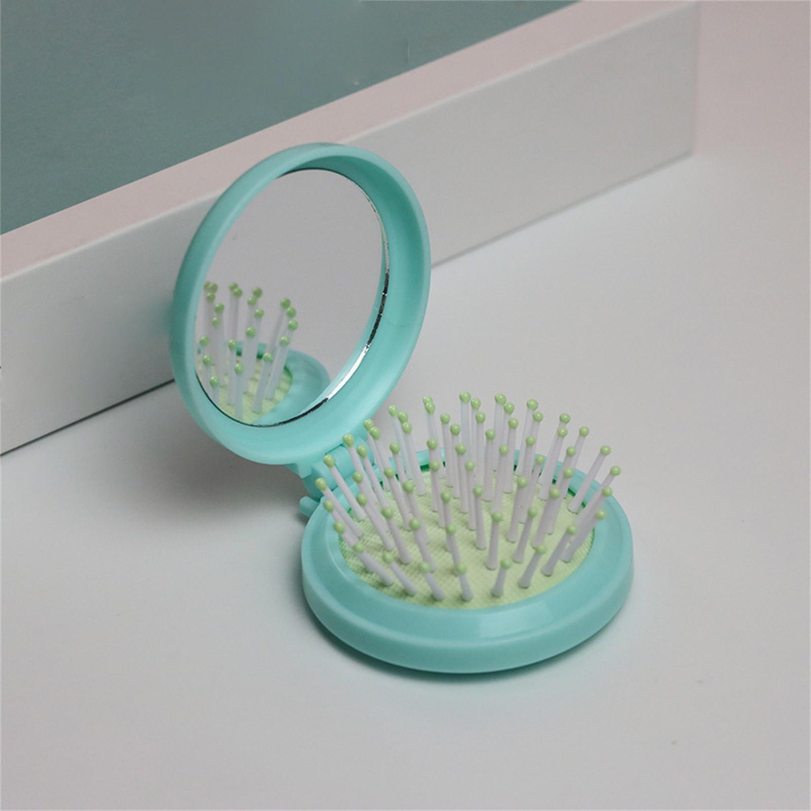 

Складная Портативная Маленькая Расческа с Зеркалом для Макияжа DIY Подушечная Расческа для Массажа Головы Зеркало One Size зелёный