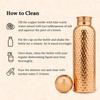 Pure Copper Water Bottle 1L | Ayurvedic Pure Copper Water Bottle with Leakproof Lid | 1L Water Bottle for Office & Gym (Copper Hammered)