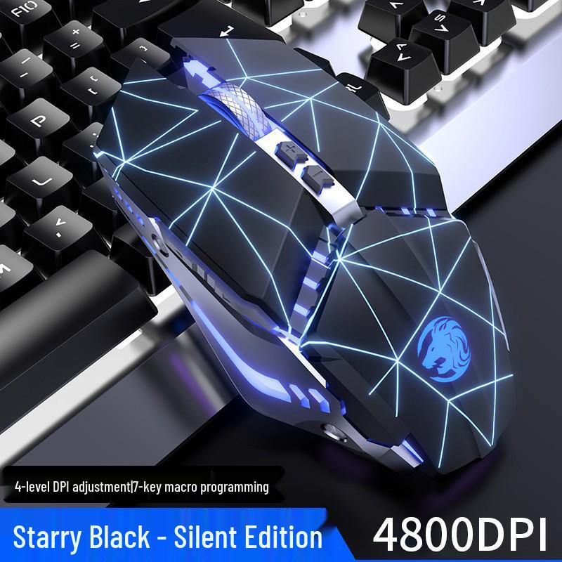 Silent Wired Luminous Mechanical Gaming Mouse for eSports and Home Office
