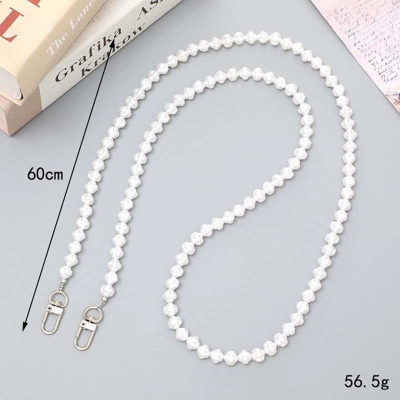 Handmade Pearl Crossbody Phone Case Lanyard with Beaded Charm