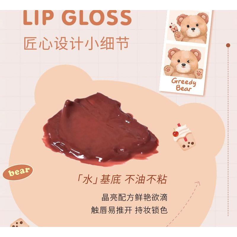 Heng Fang - Greedy Bear Watery Lip Glaze - 4 Colors