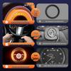 Universal Wireless Heated Steering Wheel Cover - Plush, Anti-Freeze, Short Pile Suede for Winter, Round & D-Shape