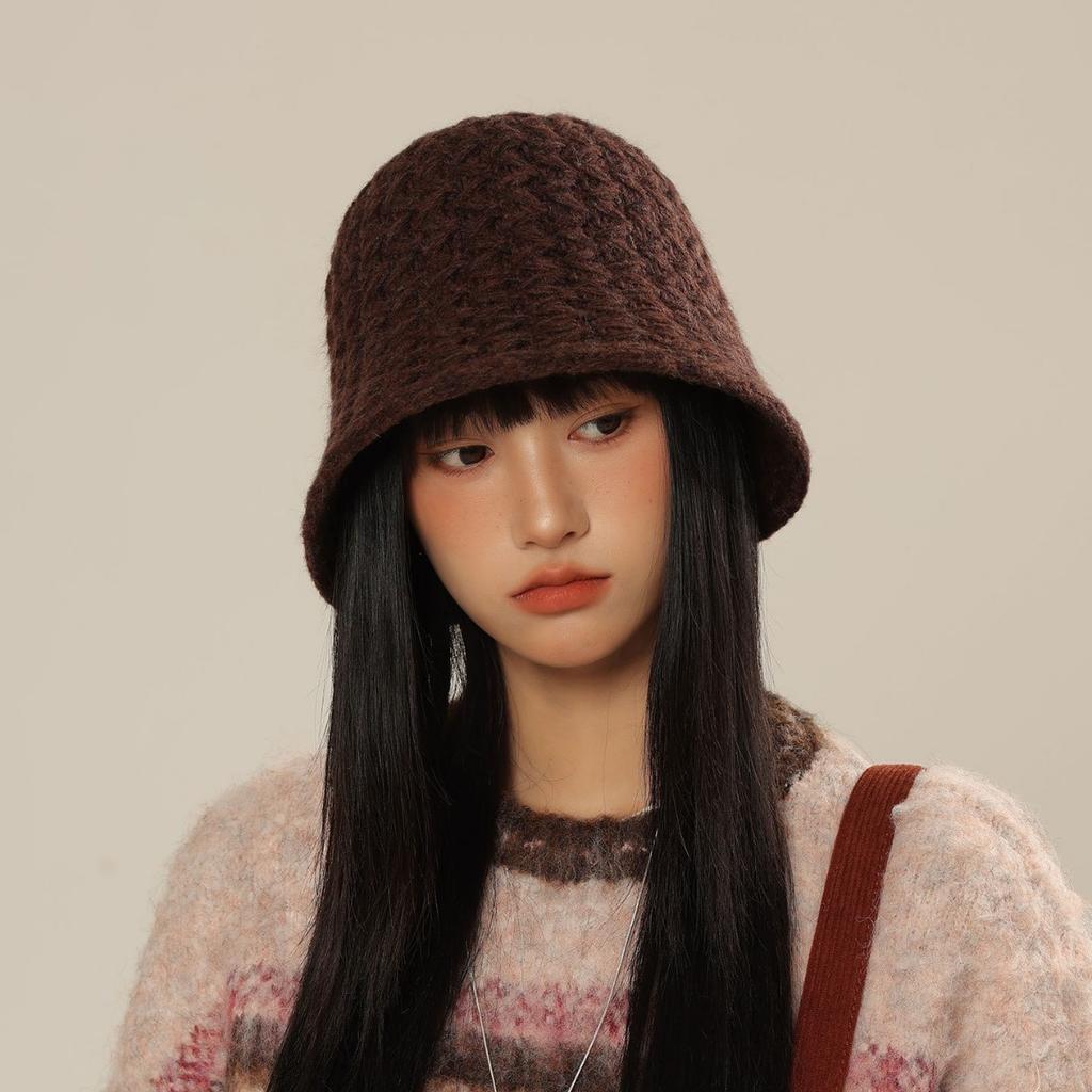 Autumn Winter Fisherman Bucket Hat Knit Winter Cap For Women, Foldable Beanie With Wide Brim, Outdoor New