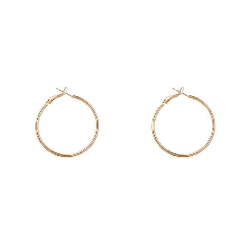 S925 Silver Needle Statement Hoop Earrings - Elegant, Versatile, Lightweight, Simple Luxury for Women