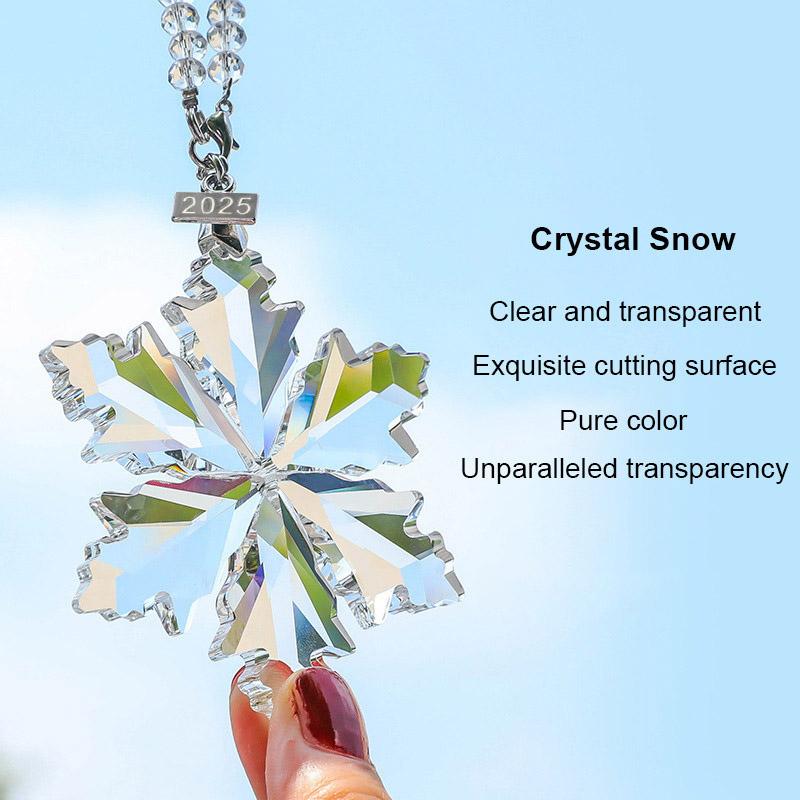 Annual Christmas Ornaments Crystal Snowflake Star, Sparkly Crystal Ornaments For Christmas Tree, Beautiful Christmas Ornaments For Women Girls
