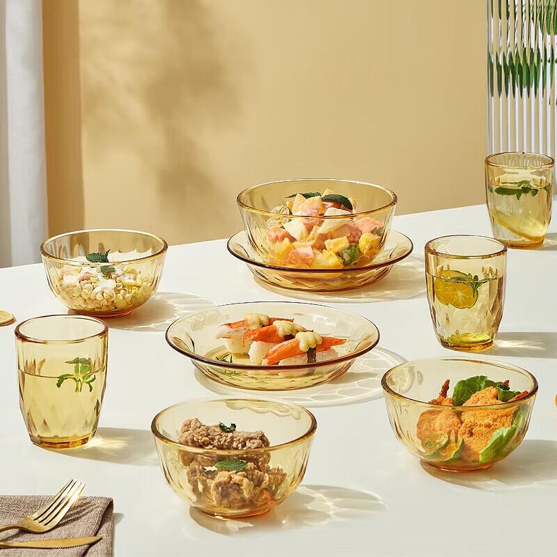 BAILOCK 9-Piece Star Mirror High Boron Glass Dinnerware Set