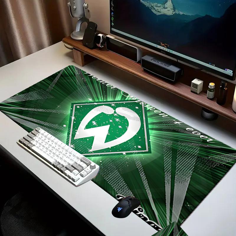 Green And White Werder   Mouse pad Office Desk Mat, Gaming Mouse Pad Mousepad, keyboard pad,Heavy-Duty Non-Slip Rubber Backing, Gift