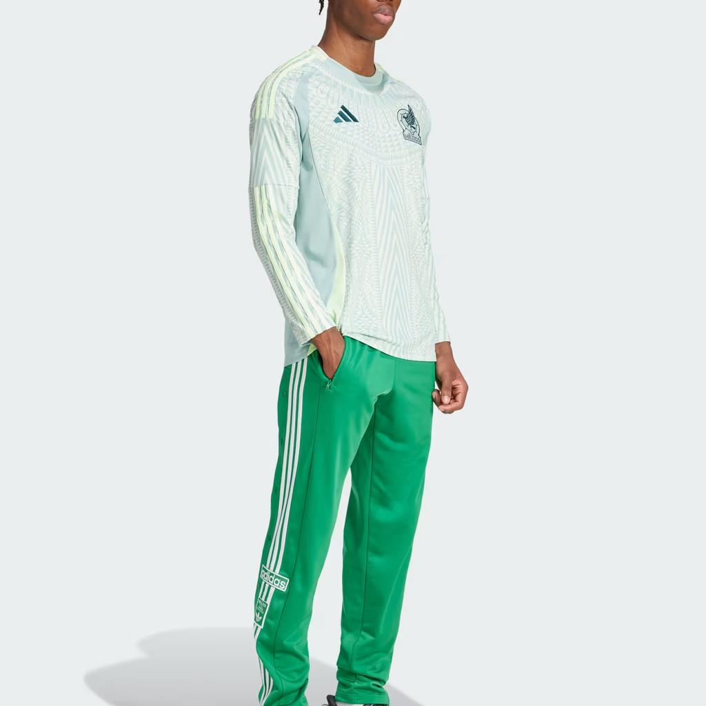 Adidas Mexiko 24 Langarm Auswärtstrikot Leinengrün Herren Streetwear IP6387