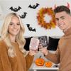 2 Pcs 14 Oz Halloween  Glass Cups Juice Glass Old Fashioned Hand Blown Drinking Cups Cute Spooky Drinkware Gift Set For Halloween Party Dec