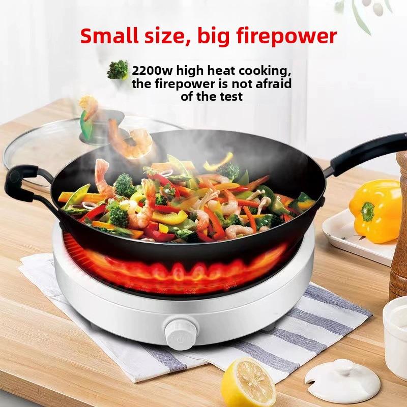 Cocina de inducción eléctrica portátil redonda para el hogar olla caliente pequeña de cocina