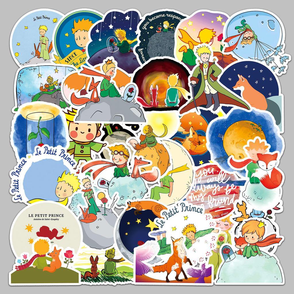 The Little Prince DIY Stickers - 50 Waterproof Sheets for Journals, Phone Cases, Notebooks, & More
