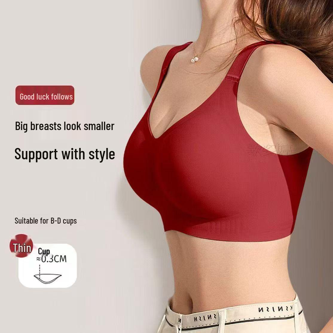 

Женское бесшовное нижнее белье: Утягивающий бюстгальтер полной чашки с поддержкой против провисания, большого размера, летний стиль 2XL