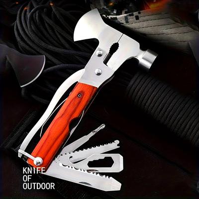 Damaly, Verdickter Hochwertiger Multifunktionaler Auto-Sicherheitshammer 16-in-1 Axt Hammer Outdoor Hardware Werkzeug