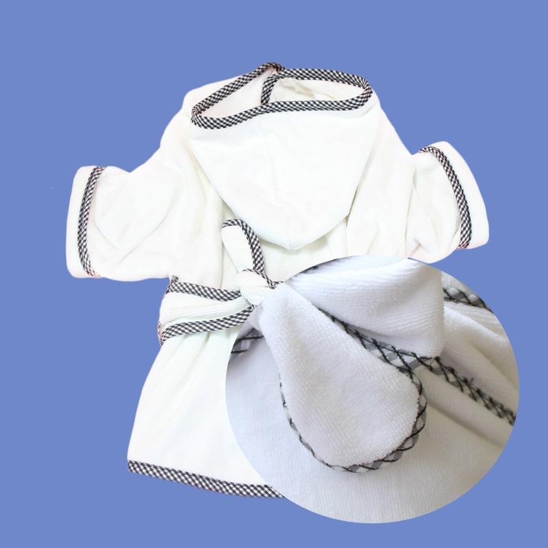 Microfiber Towel Material Dog Bathrobe Quick Dry Fast Absorbent Pet Drying Coat with Adjustable Magic Tape for All Dog Sizes
