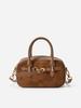 High-End Genuine Leather Retro Boston Bowling Handbag - Stylish Crossbody & Commuter Bag for Women