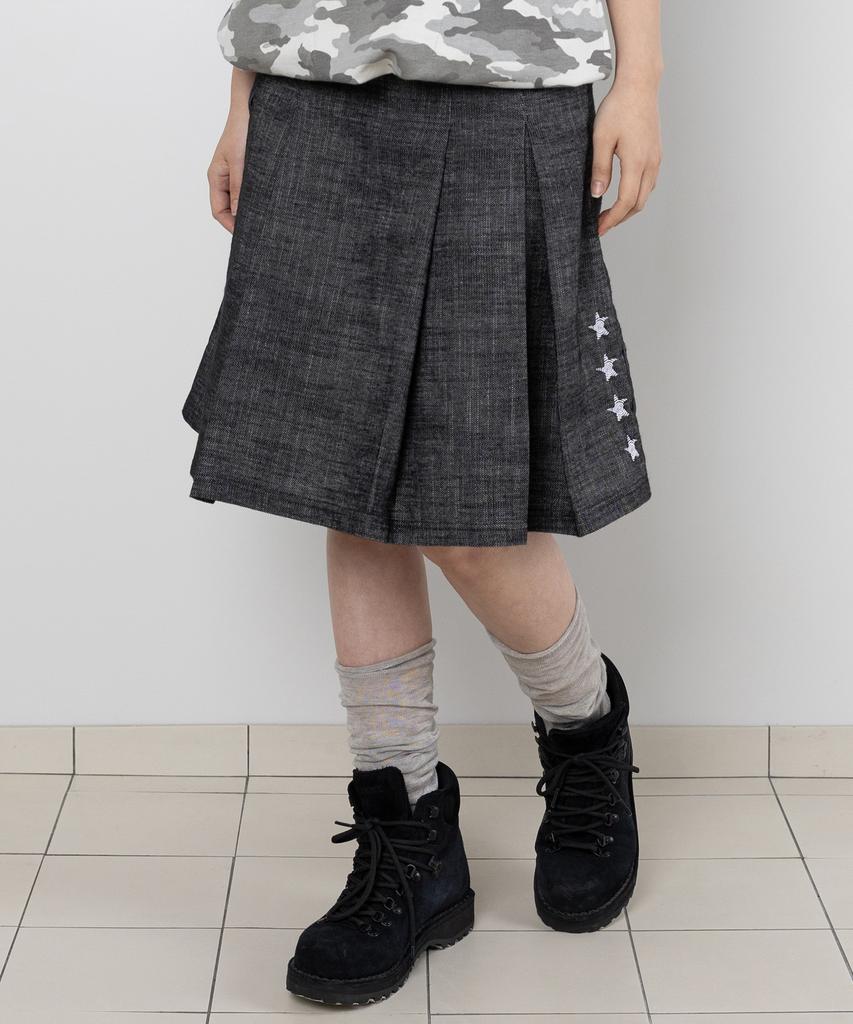 Web House Twister Pleated Skirt - Black